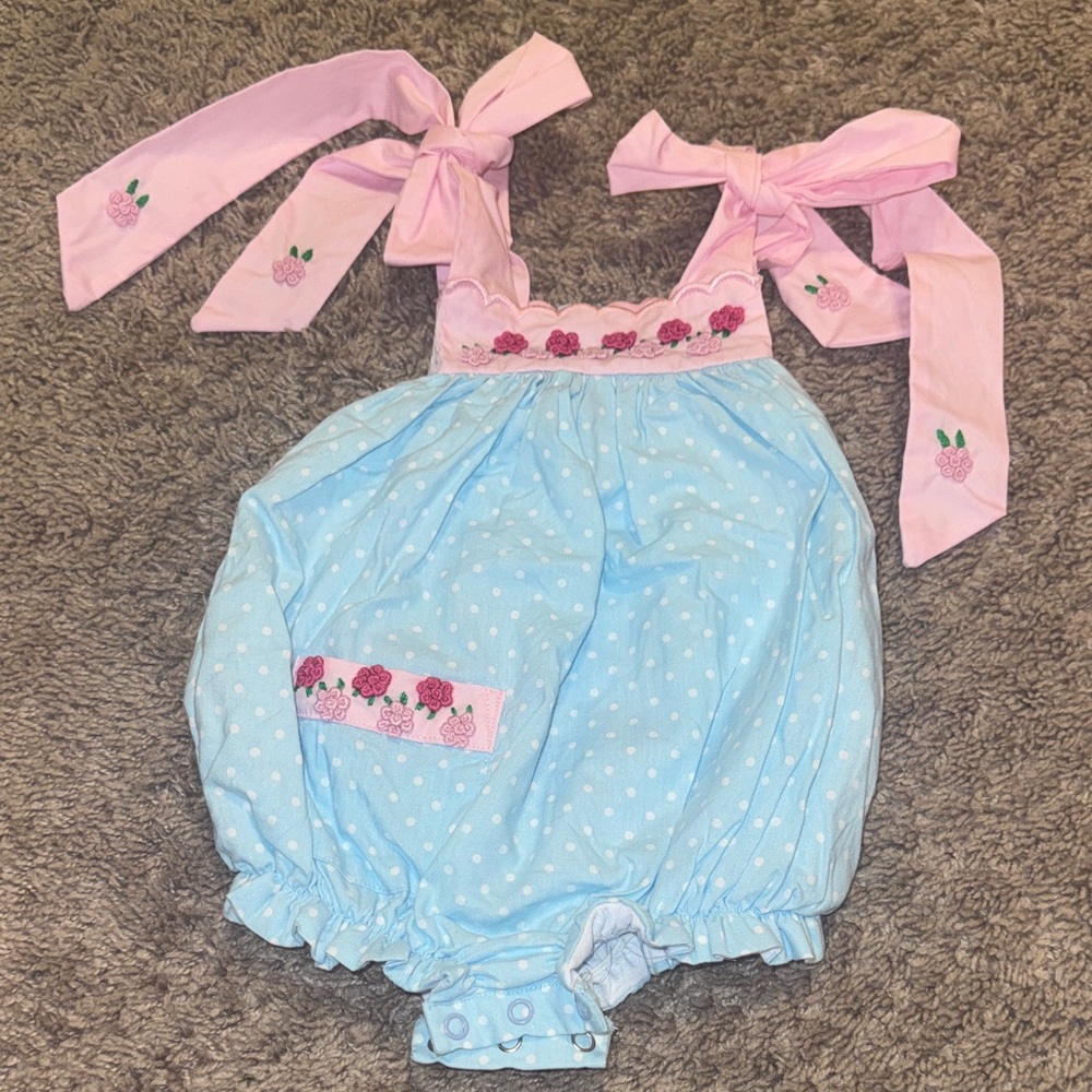 Little bear smocks floral bubble 6m